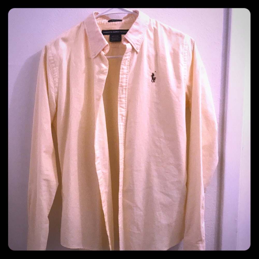 Yellow and White Ralph Lauren Button Down